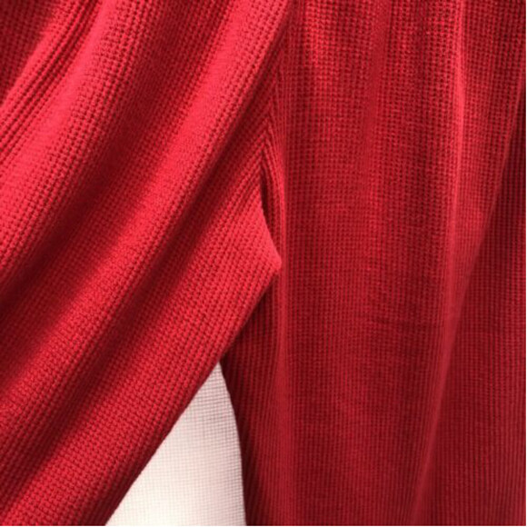 Vintage Vittadini Sport Red Waffle Knit Cotton Athleisure Pull on Pants. Medium - Picture 4 of 9